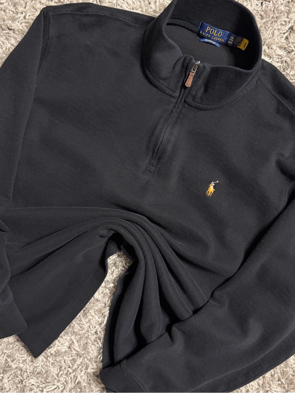 Polo Ralph Lauren Black Quarter Zip Sweater